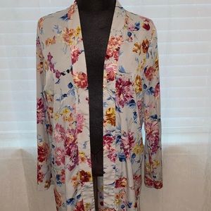 Floral Print Duster cardigan